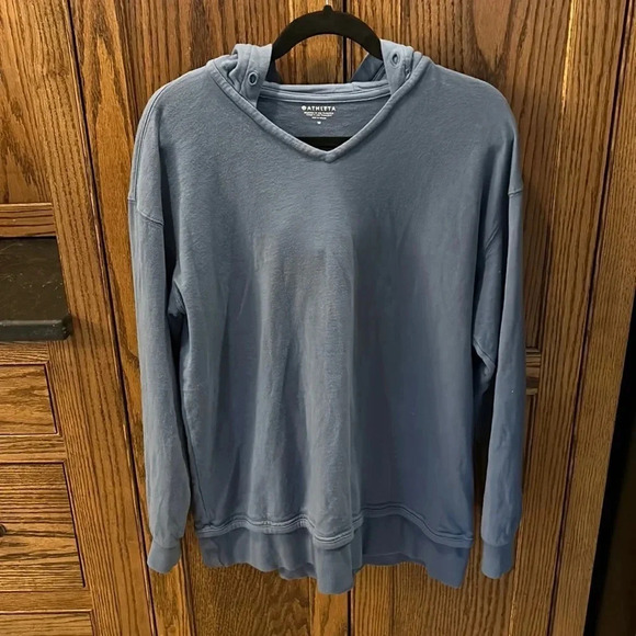 Athleta | Sundown Alliance Hoodie Oversized Sweatshirt Cottage Blue | medium - Picture 2 of 4